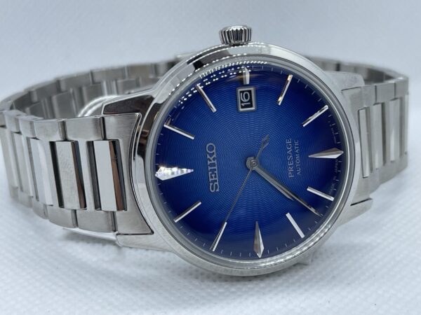 Seiko Presage Automatic Stainless Steel Bracelet Blue Dial Men's Watch (Model:SRPJ13) - Image 2