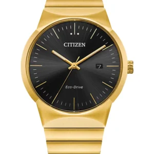 Citizen Eco-Drive Axiom Gold-Tone Band Black Dial Ladies Watch (Model: EW2672-58E)