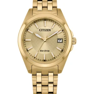 Citizen Eco-Drive Peyten Classic Gold-Tone Champagne Dial Ladies Watch (Model: EO1222-50P)