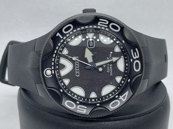 Citizen Eco-Drive Promaster Divers Black Rubber Strap Black Dial Men's Watch  (Model: BN0235-01E) - Image 5