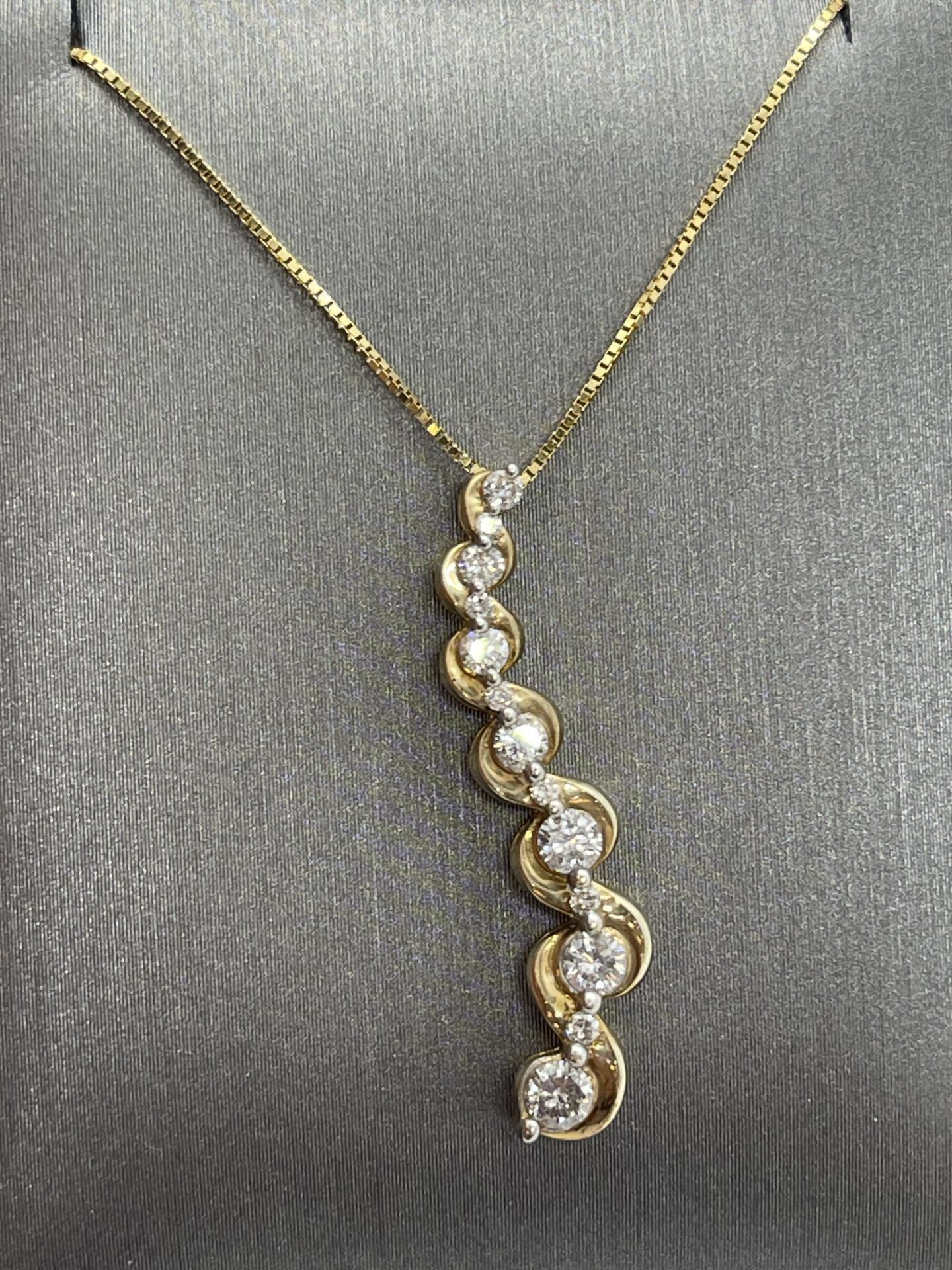 10K Yellow Gold Journey Diamond Necklace