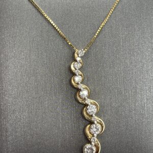 10K Yellow Gold Journey Diamond Necklace