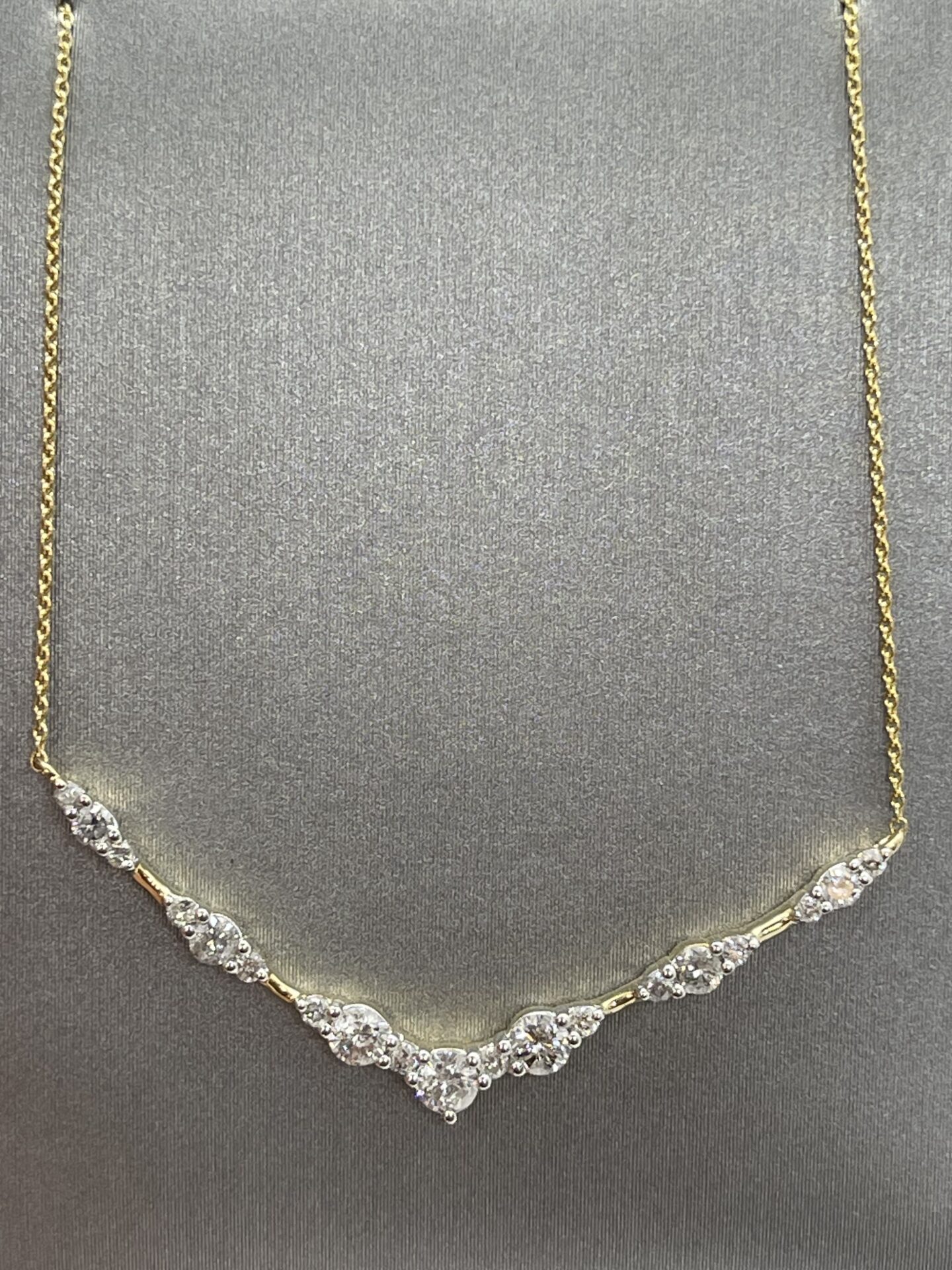 14K Yellow Gold Diamond Necklace