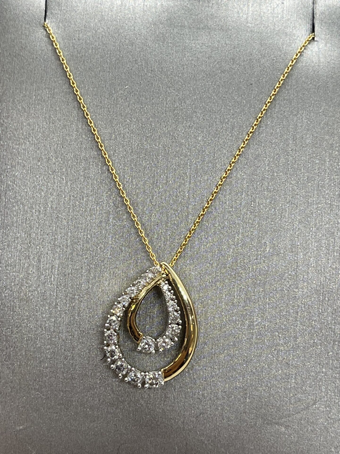 14K Yellow Gold Diamond Necklace