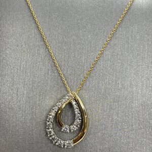 14K Yellow Gold  Diamond Necklace