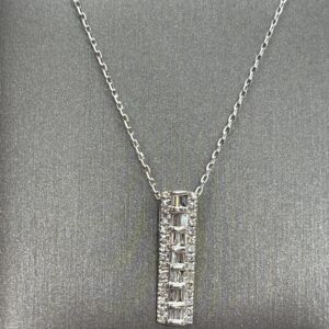 10K White Gold Diamond  Necklace
