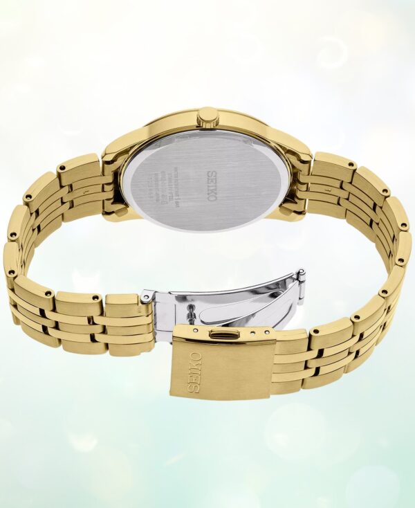 Seiko Essential Gold-Tone Stainless Steel Bracelet Men's Watch (Model: SUR442) - Image 3