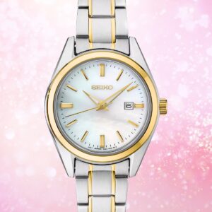 Seiko Essentials Two-Tone Stainless Steel Bracelet MOP Dial Ladies Watch(Model: SUR636)