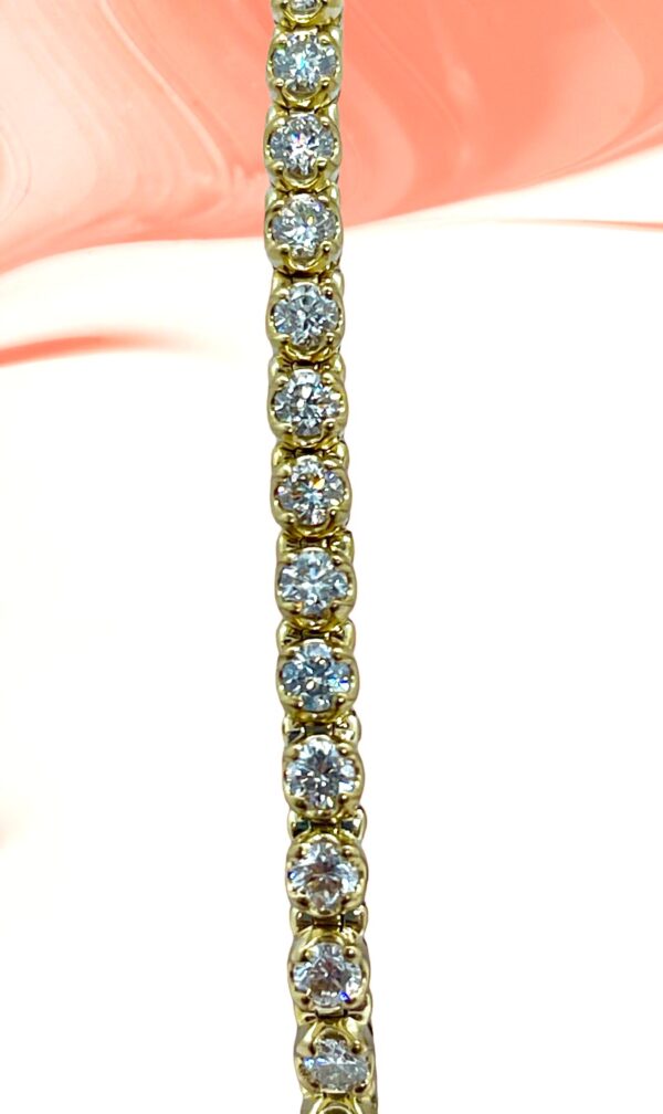 10K Gold Diamond Tennis Bracelet 2.00 Ct 60 stone count