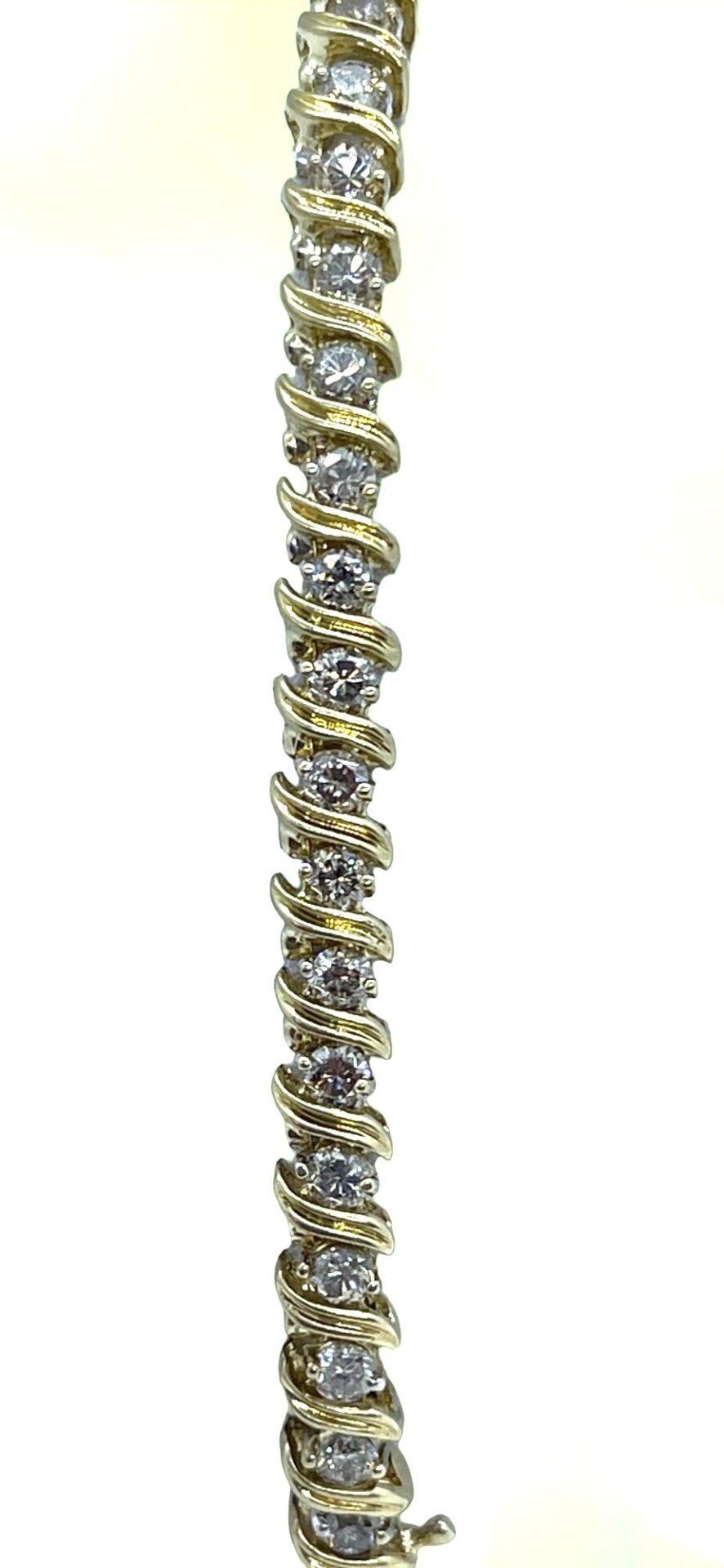 14K Yellow Gold Diamond Tennis Bracelet 2.00 Ct 41 stone count