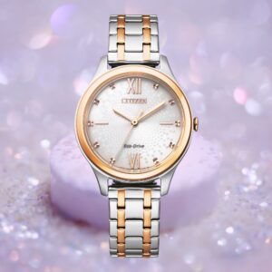 Citizen Eco-Drive Ivory Dial Two-tone Ladies Watch