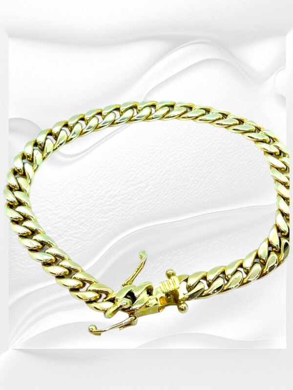 14K Gold Semi-Solid Miami Cuban Bracelet