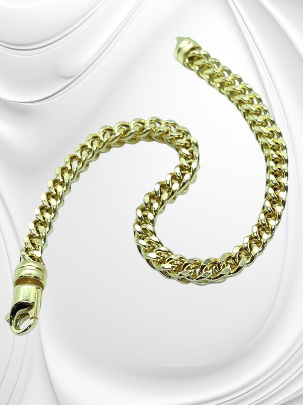 10K Yellow Gold Franco Bracelet 9" - Image 3