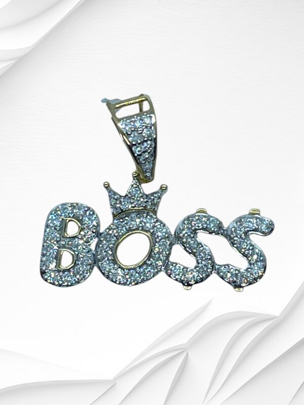 10K Yellow Gold Diamond Boss Pendant