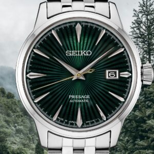 Seiko SRPE15 Presage Automatic Green Dial Stainless Steel Men's Watch