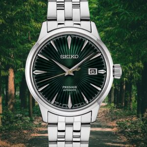 Seiko Presage Automatic Green Dial Stainless Steel Men's Watch (Model: SRPE15)