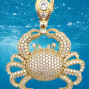 10K Yellow Gold Crab Pendant