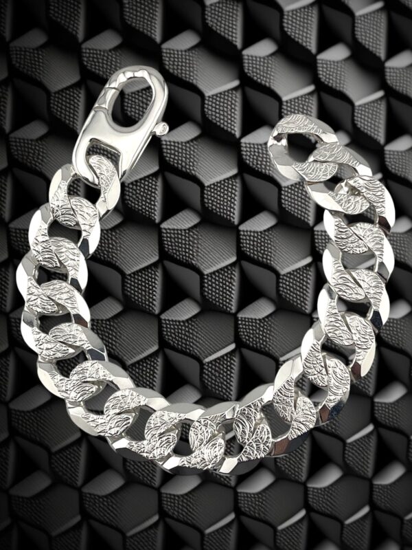 925 Sterling Silver Cuban Link Bracelet 8"