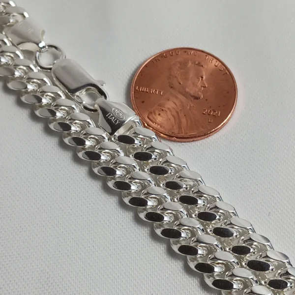 925 Sterling Italian Silver Miami Cuban Bracelet. - Image 3