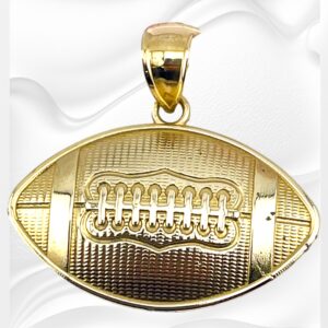 10K Yellow Gold Football Pendant