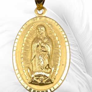 10K Yellow Gold Our Lady of Guadalupe Pendant