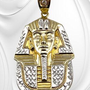 10K Two Tone Yellow/ White Gold "Pharoah" Charm