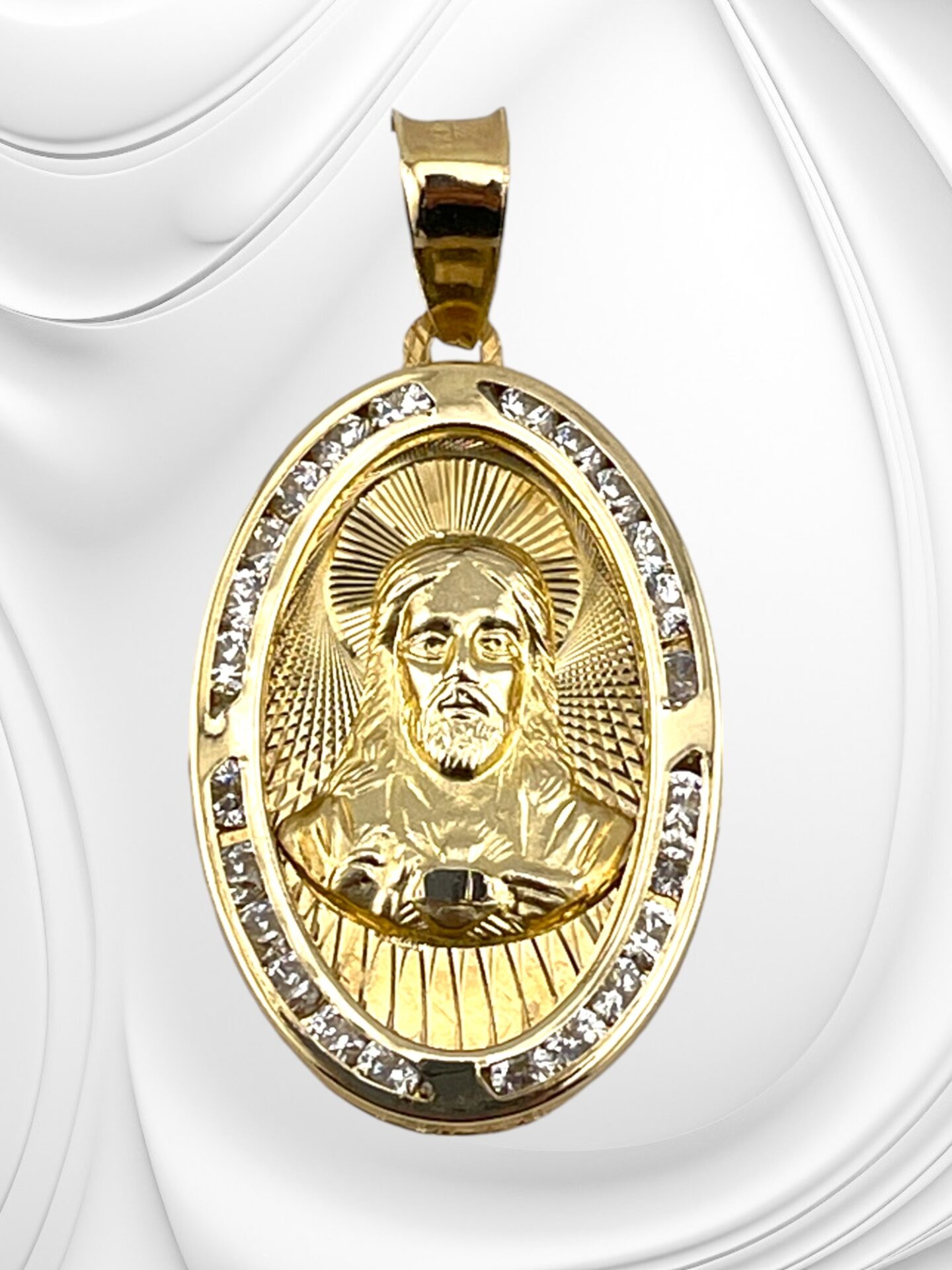 10K Yellow Gold Double Sided "Mary and Jesus' Charm