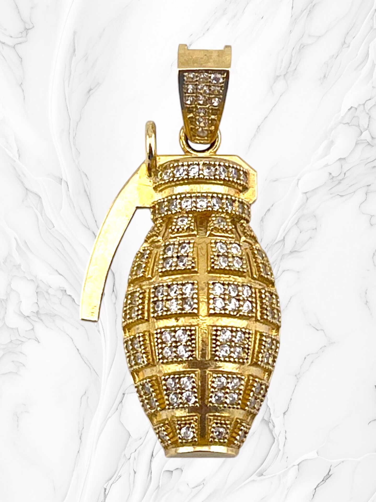 10K Yellow Gold Grenade Pendant