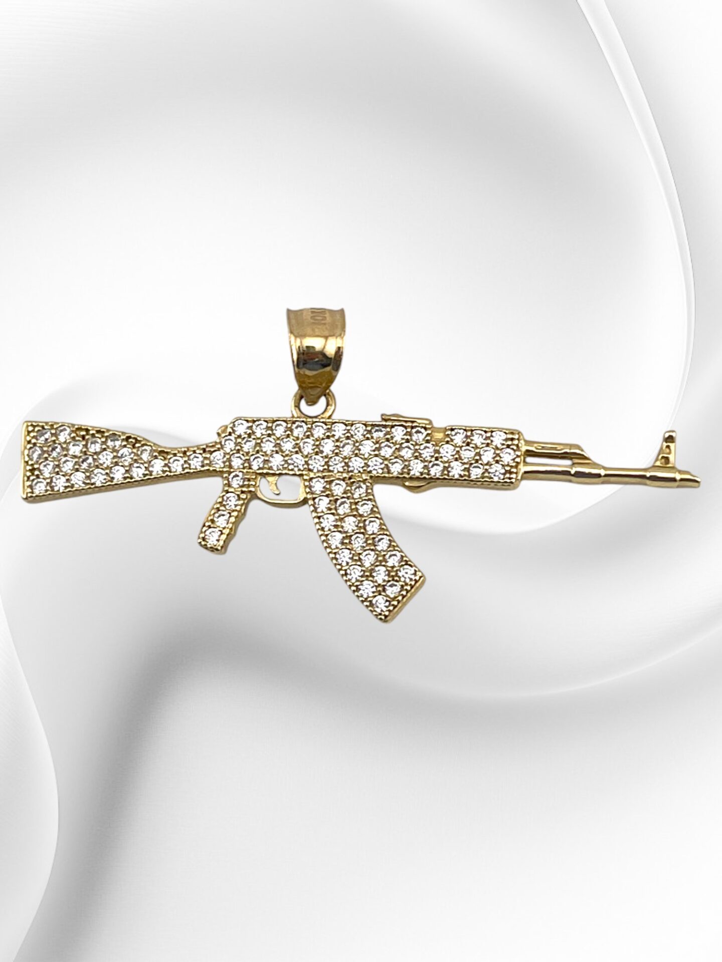 10K Yellow Gold AK-47  Pendant