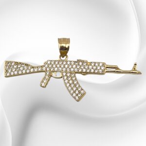 10K Yellow Gold AK-47  Pendant