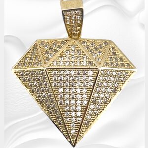 10K Yellow Gold Diamond Shape Pendant