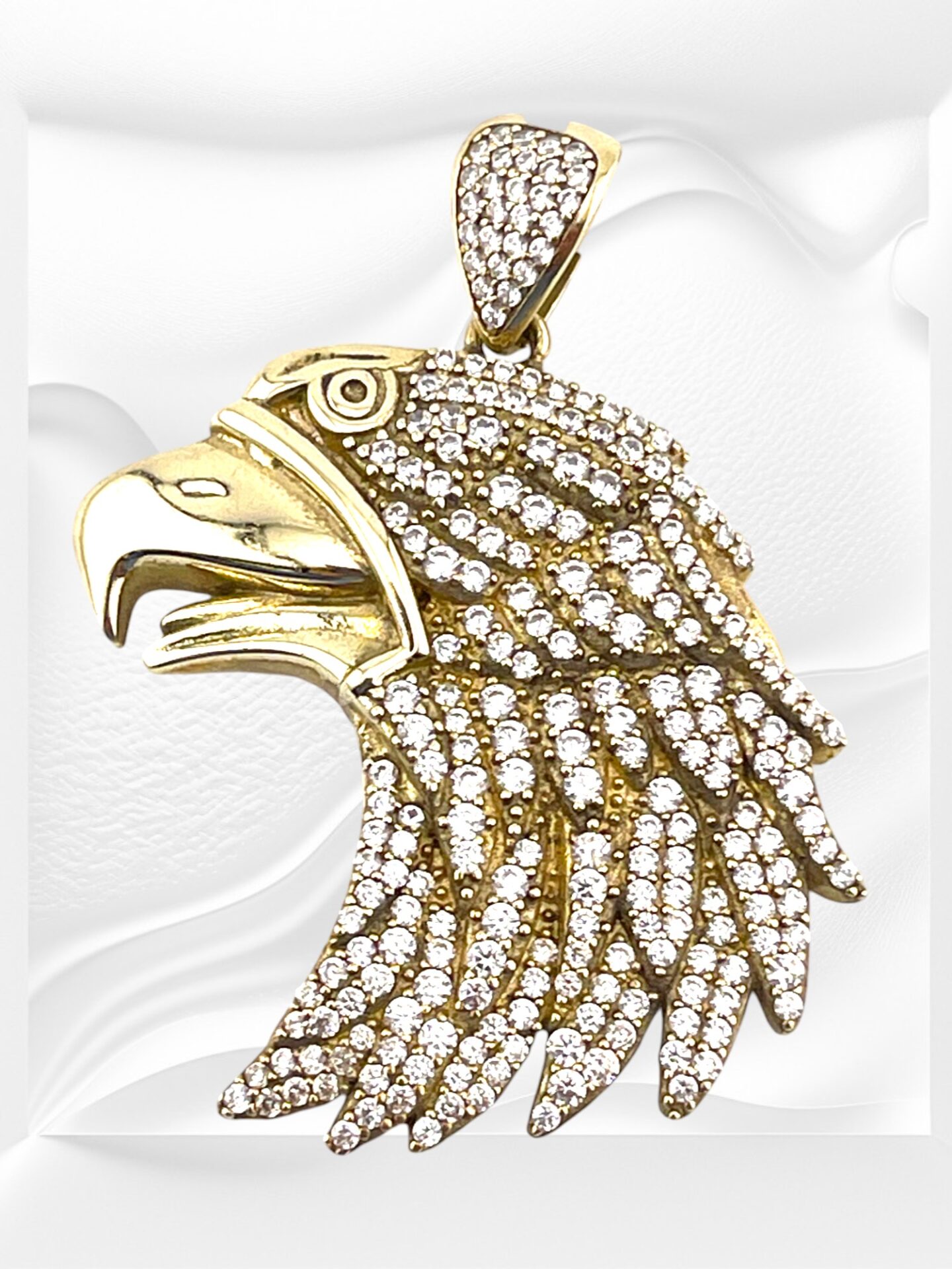 10K Yellow Gold Eagle Head Pendant