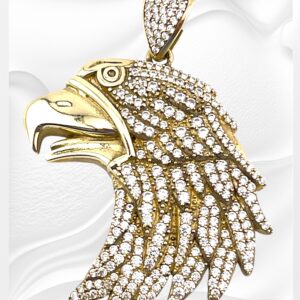 10K Yellow Gold Eagle Head Pendant