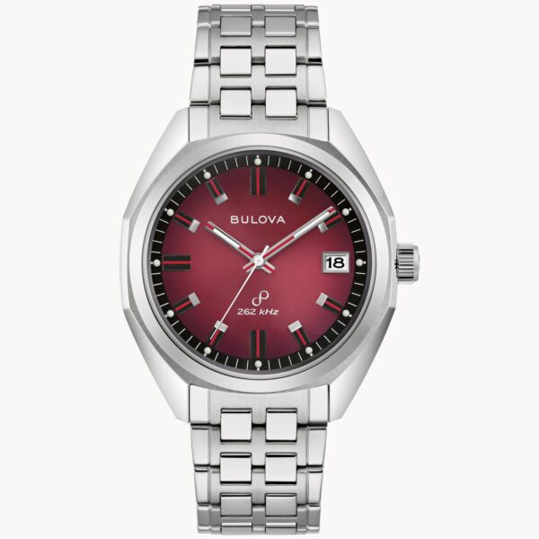 Bulova Jet Star Red Dial Stainless Steel Bracelet Men's Watch(Model: 96B401)