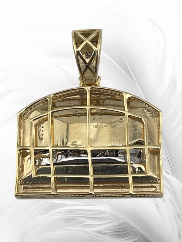 10K Yellow Gold Diamond Last Supper Pendant 0.41Ctw RD - Image 2