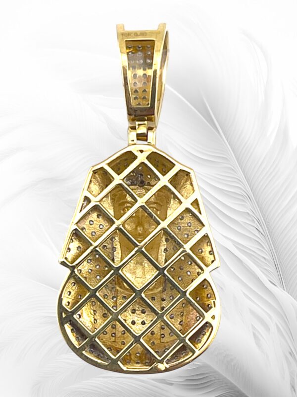 10K Yellow Gold Diamond  Pharaoh Pendant 0.80Ctw RD - Image 2