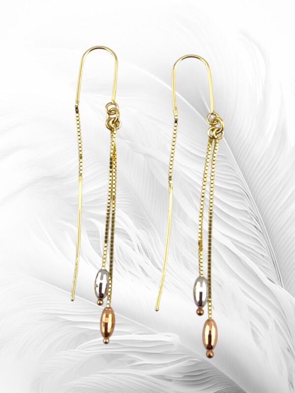 10K Yellow Gold Dangling Earrings