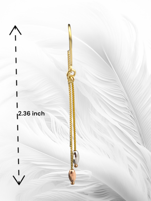 10K Yellow Gold Dangling Earrings - Image 2