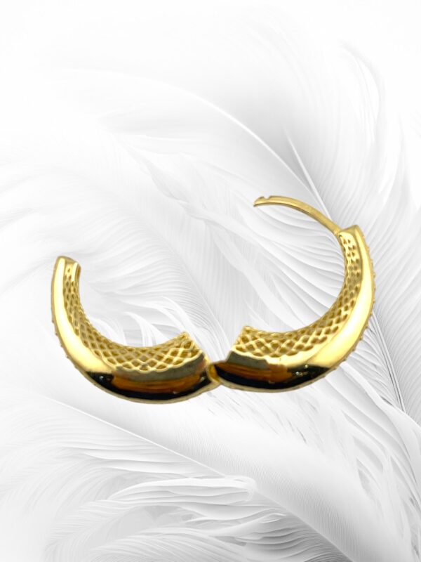 10K Yellow Gold Hoop Earrings - Image 3