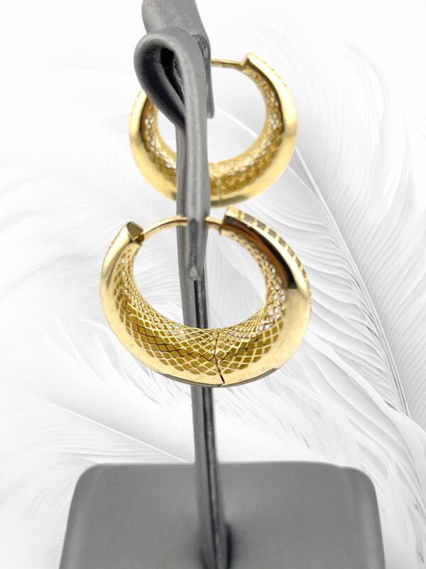 10K Yellow Gold Hoop Earrings - Image 2