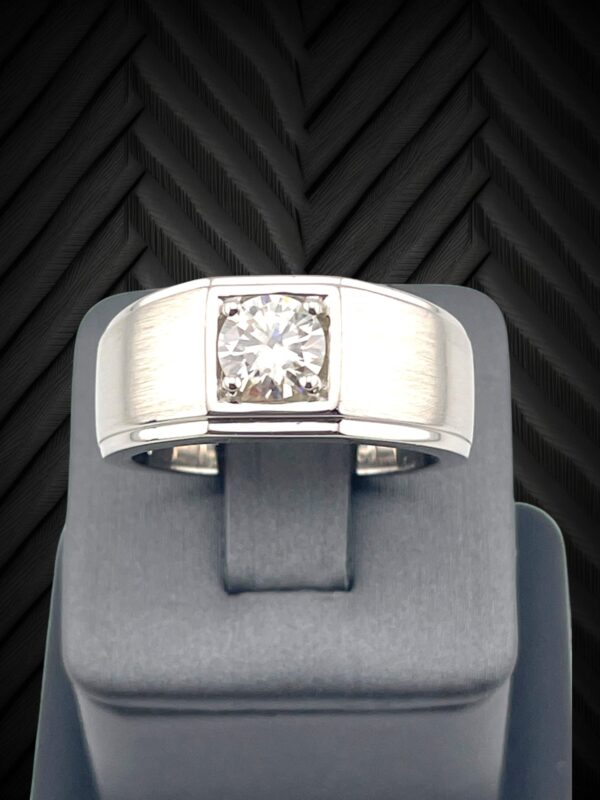 925 Sterling Silver Moissanite Men's Ring