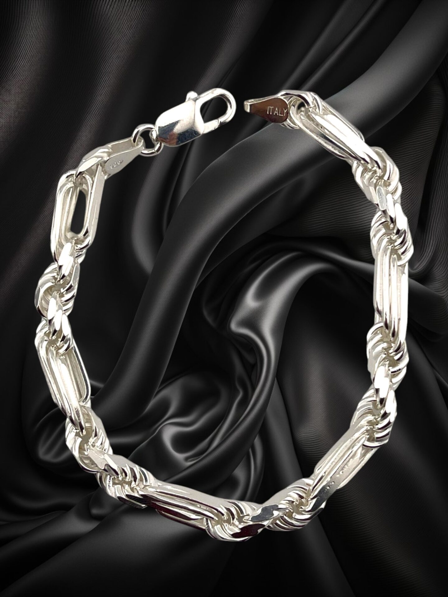 925 Sterling Italian Silver Figa-Rope Bracelet