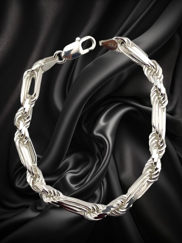 925 Sterling Italian Silver Figa-Rope Bracelet