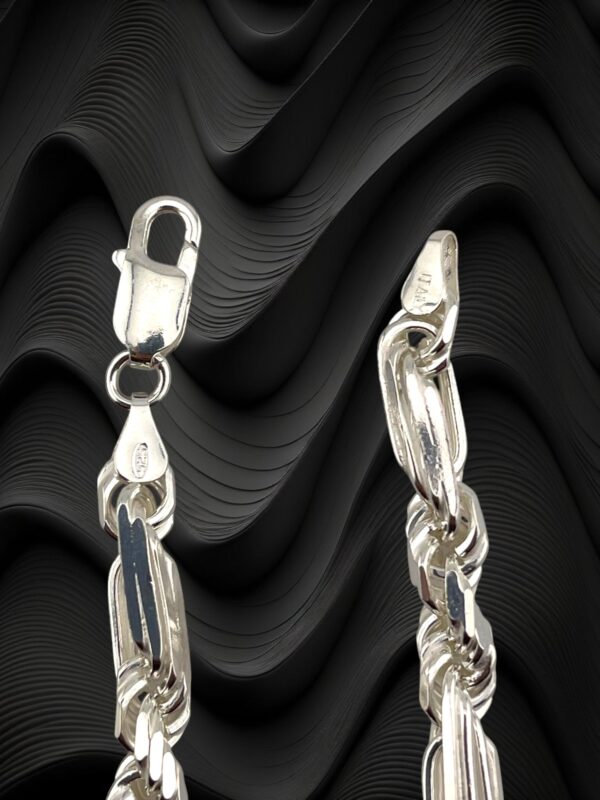 925 Sterling Italian Silver Figa-Rope Bracelet - Image 3