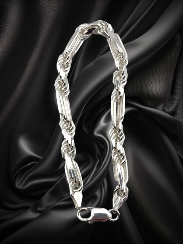 925 Sterling Italian Silver Figa-Rope Bracelet - Image 2