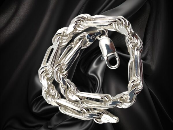 925 Sterling Italian Silver Figa-Rope Bracelet - Image 4