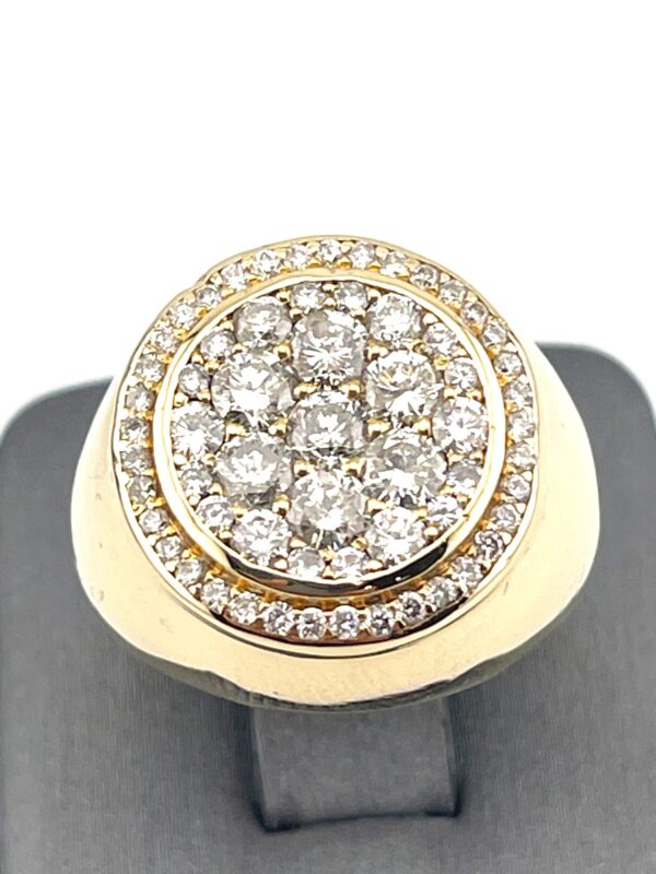 1.50Ctw Diamond 14K Yellow Gold Men's Ring