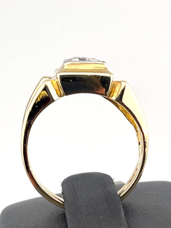 14K Yellow Gold Diamond Men's Ring - Image 2