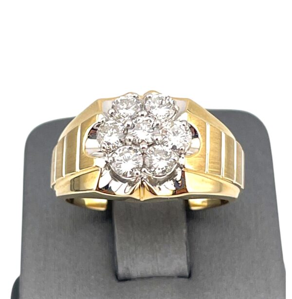 1.00Ctw Diamond 10K Yellow Gold Men's Ring