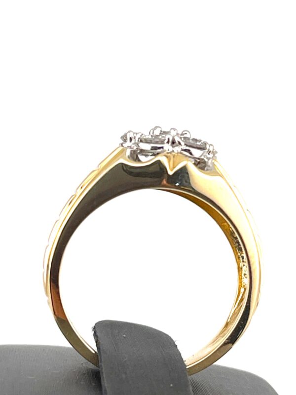 1.00Ctw Diamond 10K Yellow Gold Men's Ring - Image 3